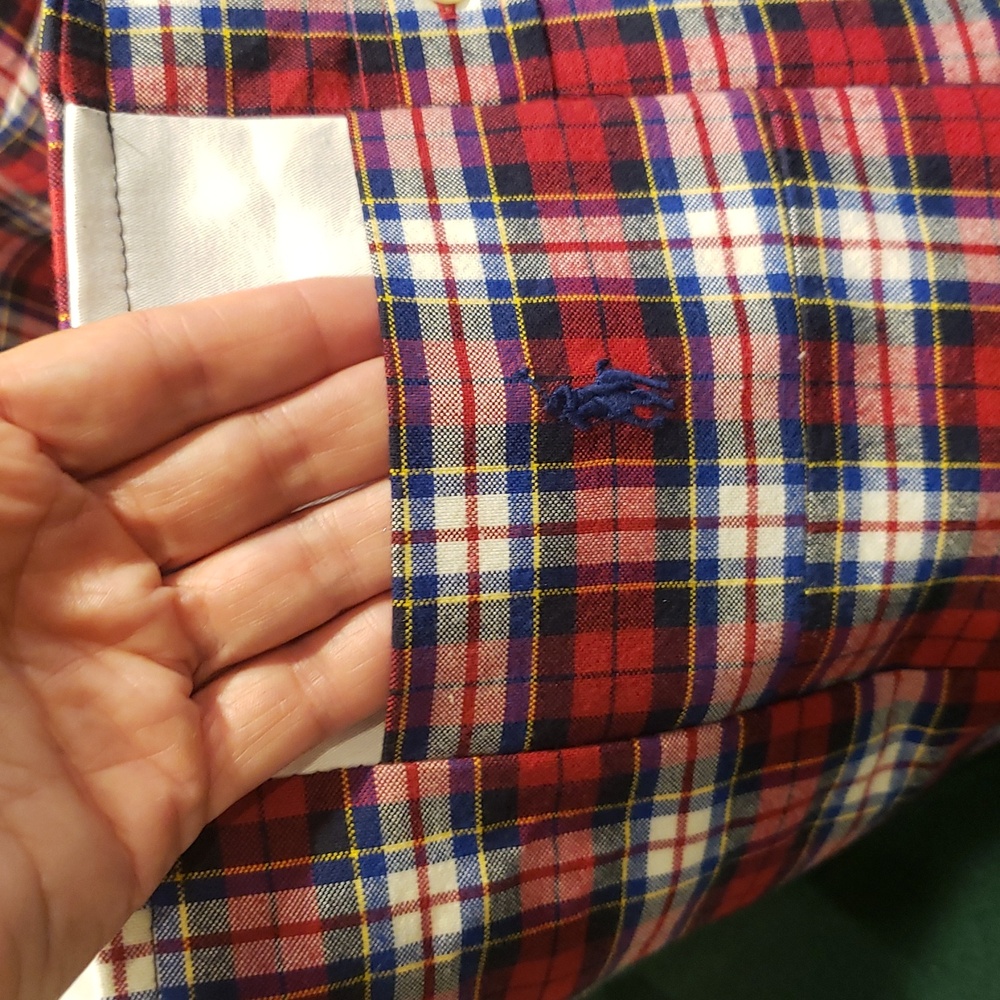 Ralph Lauren Red and White Plaid Tote Set - Picture 3 of 10